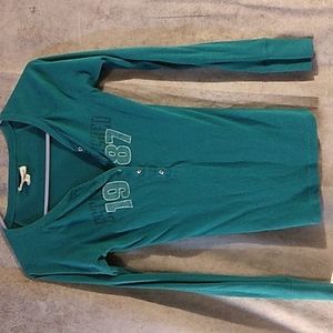 Long Sleeve Teal Henley Aeropostale medium